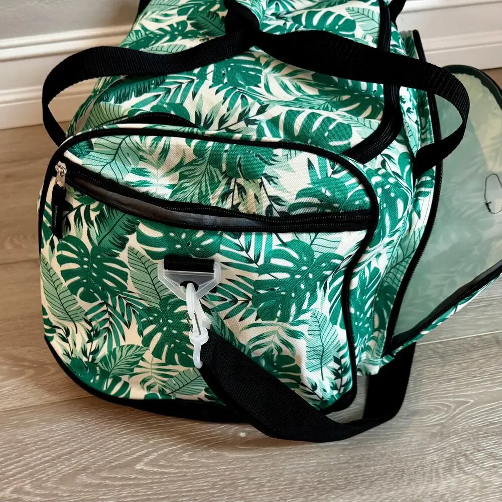 Pacific Coast Tropical Palm Leaf Large Duffel Weekender Bag